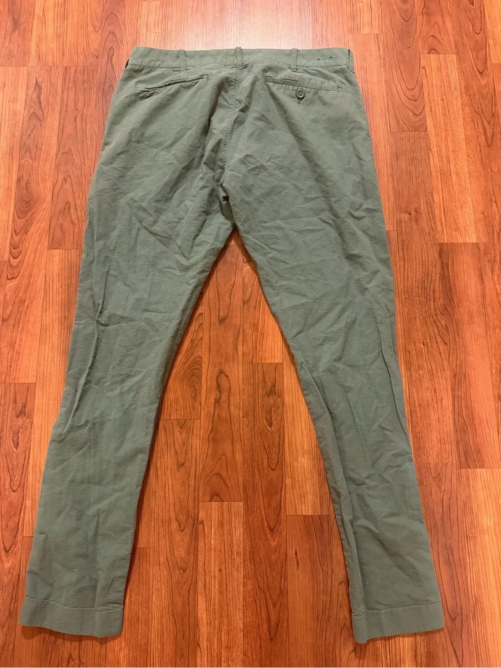 J. Crew The Driggs Chino Pants low rise slim, tailored green size 33x32